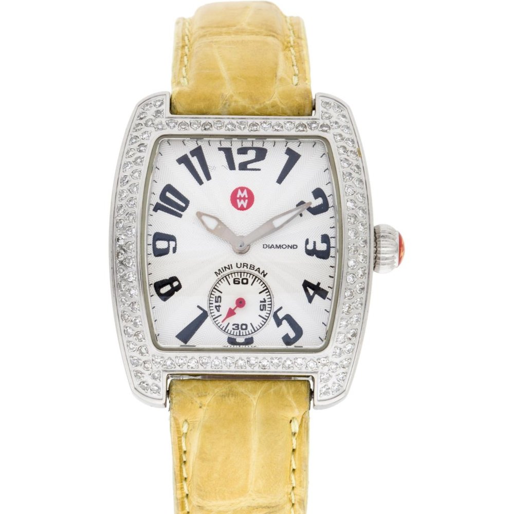 Michele Mini Urban Watch w/ Alligator Strap